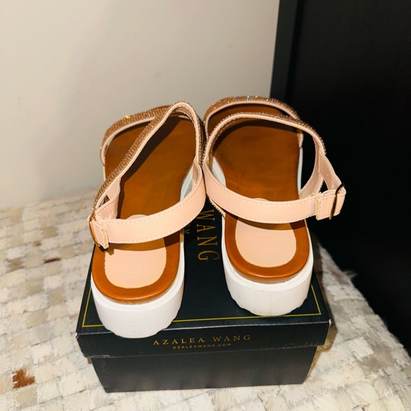 Azalea Wang Paradise Nude/ Rhinestone Sandals size 9 - Picture 4 of 7
